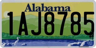 AL license plate 1AJ8785
