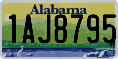AL license plate 1AJ8795