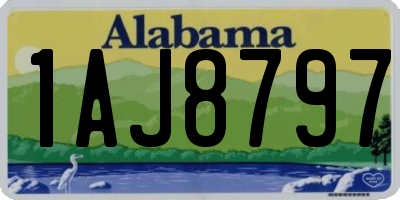 AL license plate 1AJ8797