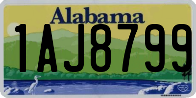 AL license plate 1AJ8799