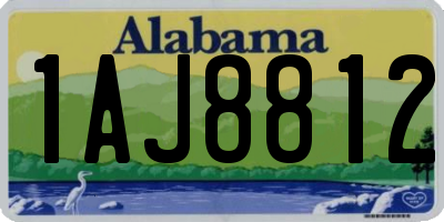 AL license plate 1AJ8812