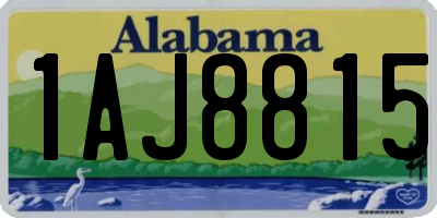 AL license plate 1AJ8815