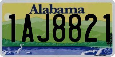 AL license plate 1AJ8821