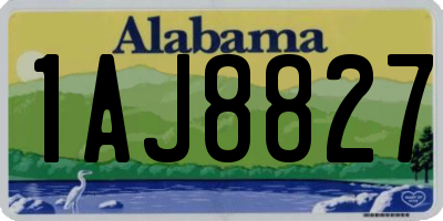 AL license plate 1AJ8827