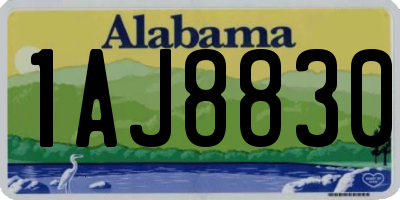 AL license plate 1AJ8830