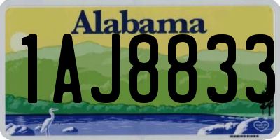 AL license plate 1AJ8833