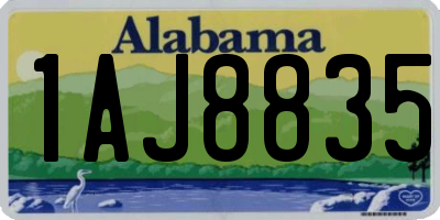 AL license plate 1AJ8835