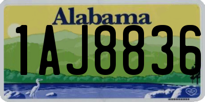 AL license plate 1AJ8836