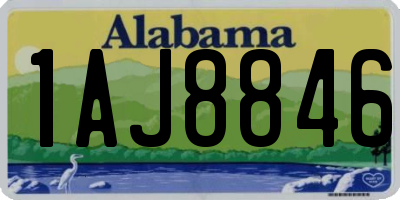 AL license plate 1AJ8846