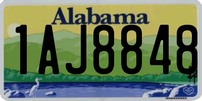 AL license plate 1AJ8848