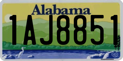 AL license plate 1AJ8851