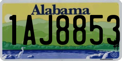 AL license plate 1AJ8853