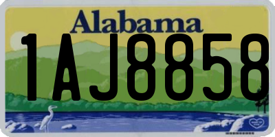AL license plate 1AJ8858