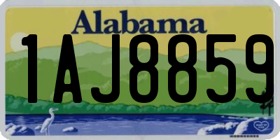 AL license plate 1AJ8859