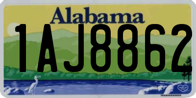 AL license plate 1AJ8862