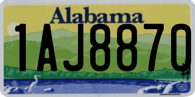 AL license plate 1AJ8870