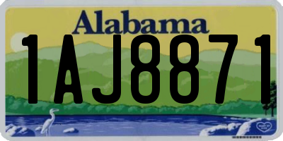 AL license plate 1AJ8871