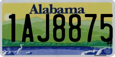 AL license plate 1AJ8875
