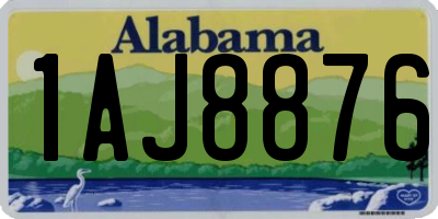 AL license plate 1AJ8876
