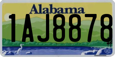 AL license plate 1AJ8878