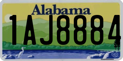 AL license plate 1AJ8884