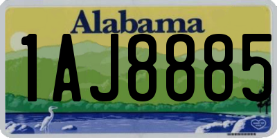 AL license plate 1AJ8885