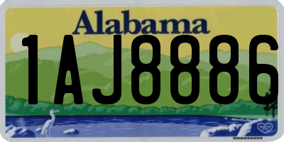 AL license plate 1AJ8886