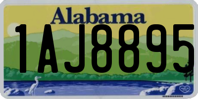 AL license plate 1AJ8895