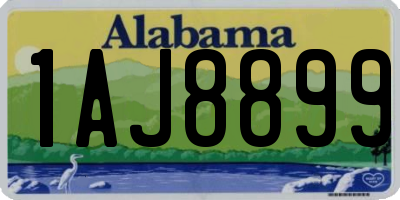 AL license plate 1AJ8899