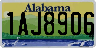 AL license plate 1AJ8906