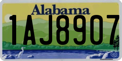 AL license plate 1AJ8907