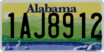 AL license plate 1AJ8912