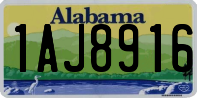 AL license plate 1AJ8916