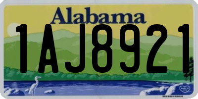AL license plate 1AJ8921