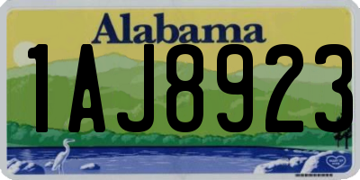 AL license plate 1AJ8923