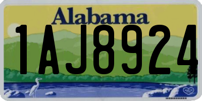 AL license plate 1AJ8924