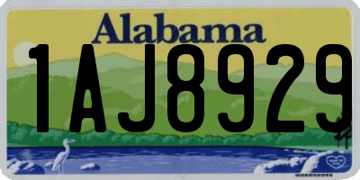 AL license plate 1AJ8929