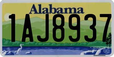 AL license plate 1AJ8937