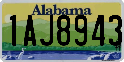 AL license plate 1AJ8943