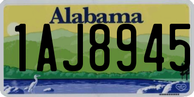 AL license plate 1AJ8945