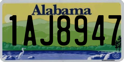 AL license plate 1AJ8947