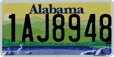 AL license plate 1AJ8948