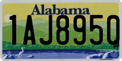 AL license plate 1AJ8950