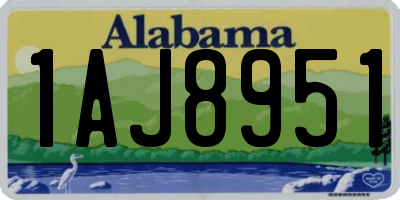 AL license plate 1AJ8951