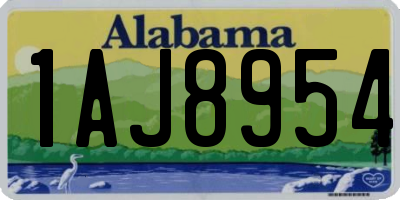 AL license plate 1AJ8954