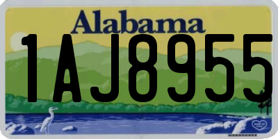 AL license plate 1AJ8955