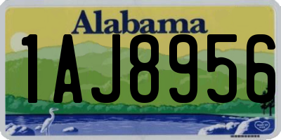 AL license plate 1AJ8956