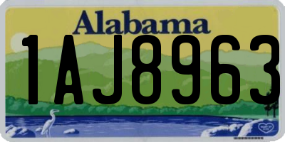 AL license plate 1AJ8963