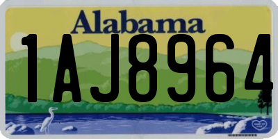AL license plate 1AJ8964
