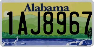 AL license plate 1AJ8967